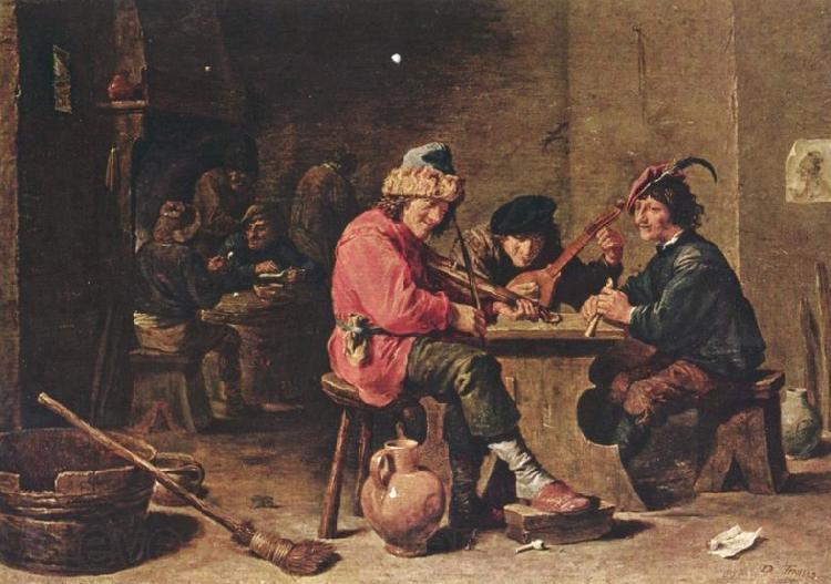 David Teniers the Younger Drei musizierende Bauern Spain oil painting art